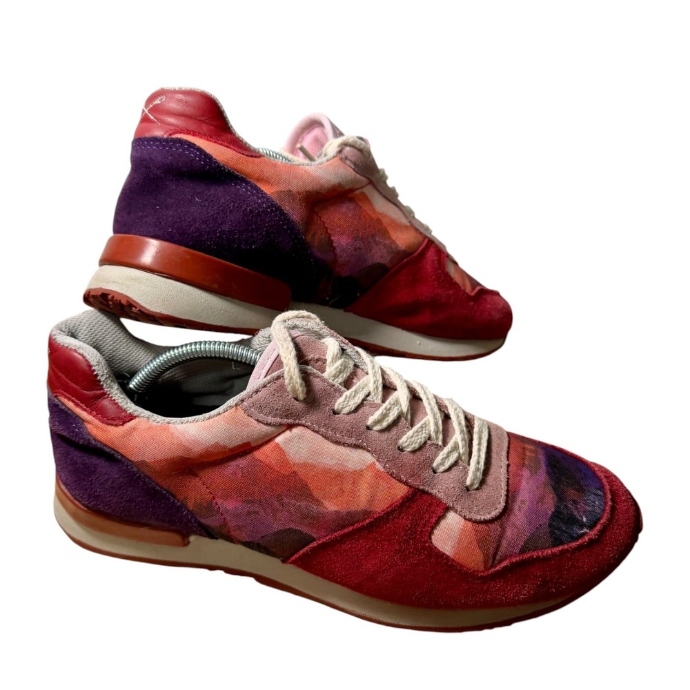 Inkkas Andes Jogger Sneakers Shoes Multi Color Suede Red Women's 9 Men's 7